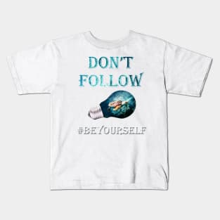 Sea Turtle Hawaiian DON'T FOLLOW #BEYOURSELF Graphic Design Gift, Many Products Available Kids T-Shirt